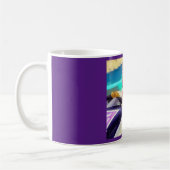 Katze Führen eines Rennwagens Kaffeetasse (Links)