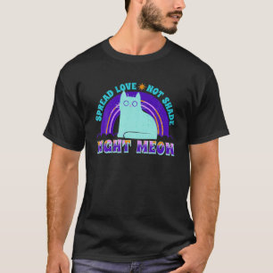 Katze Funny Retro verbreitet Liebe nicht direkt ve T-Shirt