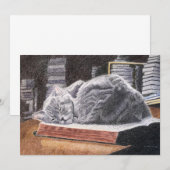 Katze für Buchläden individuell anpassbare Einladu Einladung (Vorne/Hinten)