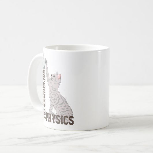 Katze für experimentelle Physik Kaffeetasse (Vorderseite Links)