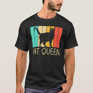 Katze für Frauen Mutter Schwarze Katze Katzenliebh T-Shirt
