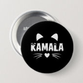 Katze Für Harris 2024 Button (Vorne & Hinten)