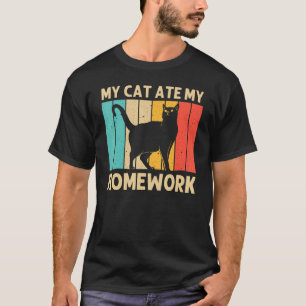 Katze für Kinder Jungen schwarze Katze Katze Perso T-Shirt