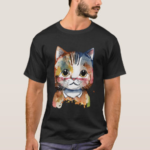 Katze für Kitten farbenfrohe Adoption T-Shirt