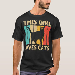 Katze für Mädchen Kind schwarze Katze Katze Person T-Shirt