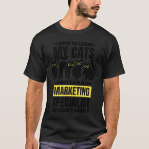 Katze für Online-Marketing-Spezialist T-Shirt