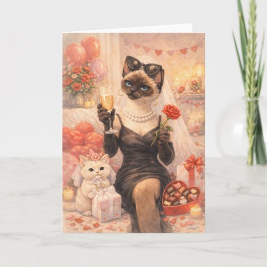 Katze für Valentinstag Karte (Vorderseite)