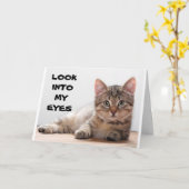 KATZE FÜR VERMISSTEN "IHREN GEBURTSTAG" KARTE (Gelbe Blume)