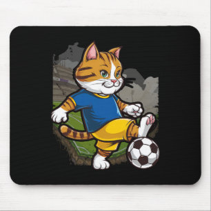 Katze Fußballspieler Fußball Sport Mousepad