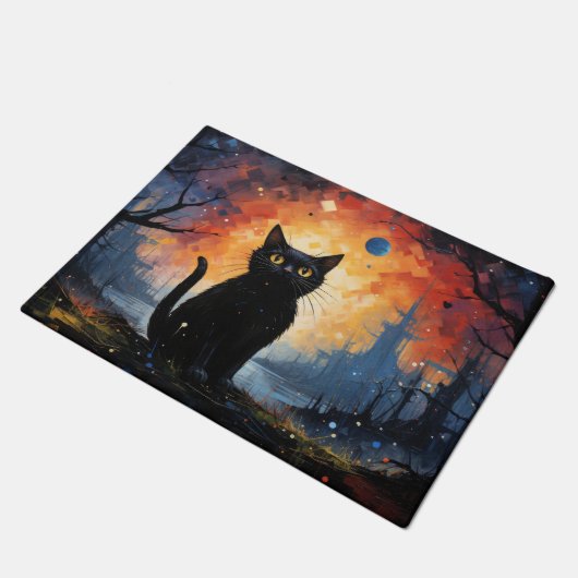 Katze Fußmatte, Katze Matte, Fußabtreter, Türmatte (Schrägansicht)