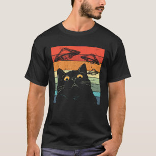 Katze Galaxie Katze Raumschiff Außerirdische Katze T-Shirt
