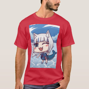 Katze Gawr Gura im FGO-Aprilscherz-Stil T-Shirt
