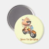 Katze - Geboren frei zu sein Magnet (Vorderseite/Rückseite)