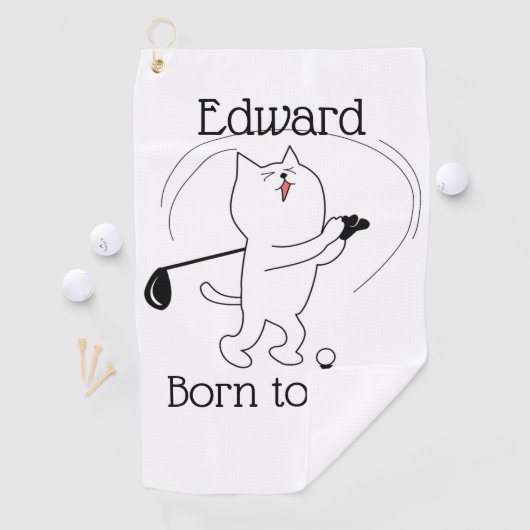 Katze Geboren Golfhandtuch (Insitu)