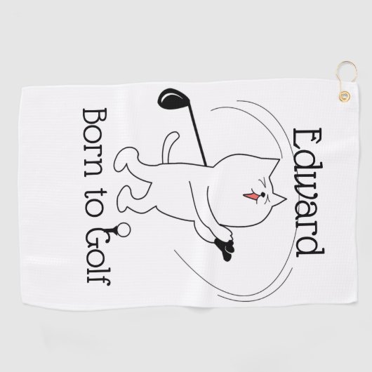 Katze Geboren Golfhandtuch (Horizontal)