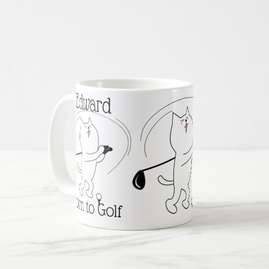 Katze Geboren Kaffeetasse (Vorderseite Links)