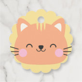 Katze Geburtstag Kinder Kunst Geschenkanhänger (Rückseite)