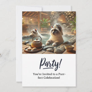 Katze Geburtstagsparty Einladungskarte Einladung