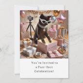Katze Geburtstagsparty Einladungskarte Einladung (Vorderseite)