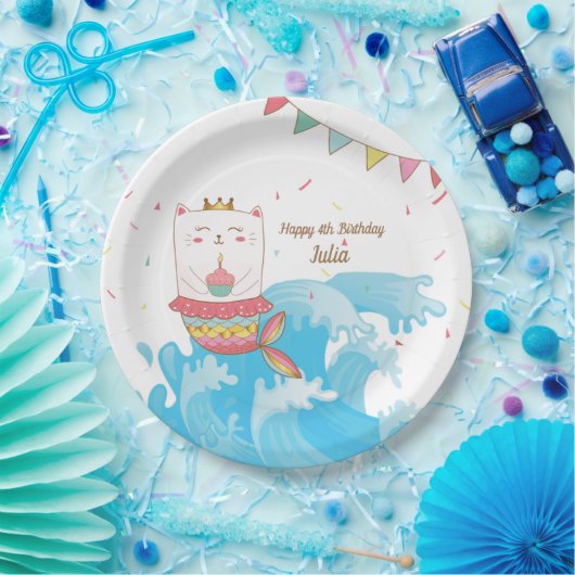 Katze Geburtstagsparty Teller (Party)