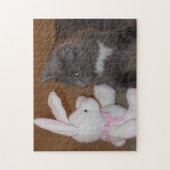 Katze gegen Hase Starren-Puzzle Puzzle (Vertikal)