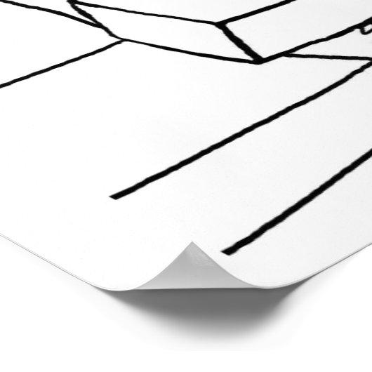 Katze gegen Pille - Plakat für Tierärzte oder Ärzt (Ecke)