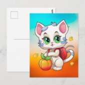 Katze geht zur Schule-85241 Postkarte (Vorne/Hinten)
