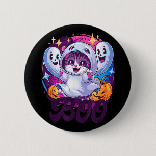 Katze Geist Boo  Button
