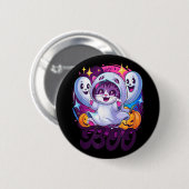 Katze Geist Boo Button (Vorne & Hinten)