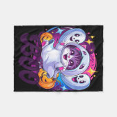 Katze Geist Boo  Fleecedecke (Vorderseite (Horizontal))