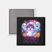Katze Geist Boo  Magnet (Vorderseite/Rückseite)