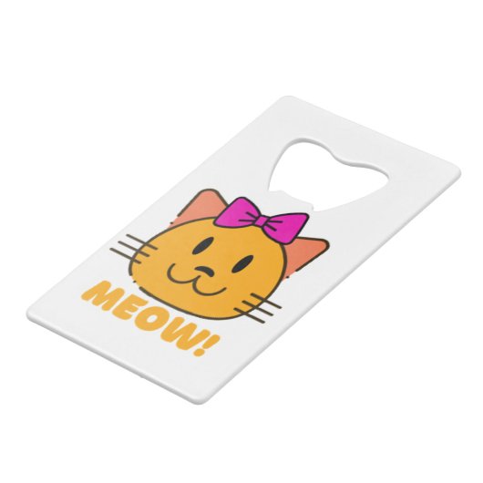 Katze Geldbeutel Flaschenöffner (Rückseite Schrägansicht)