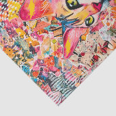 Katze Gemischte Gemischte Papier Collage Tissue-Pa (Ausschnitt)