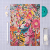 Katze Gemischte Gemischte Papier Collage Tissue-Pa (Handwerk)