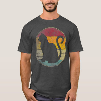 Katze Geschenk Retro Stil Vintage Lustig 70er 80er T-Shirt