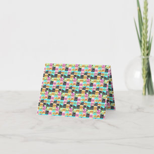 Katze Geschenk Süßes Kawaii-Katzenmuster Dankeskarte