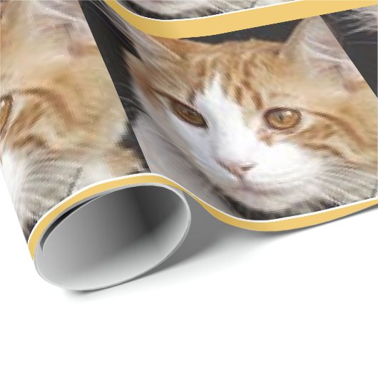 Katze Geschenkpapier (Rolleneckpunkt)