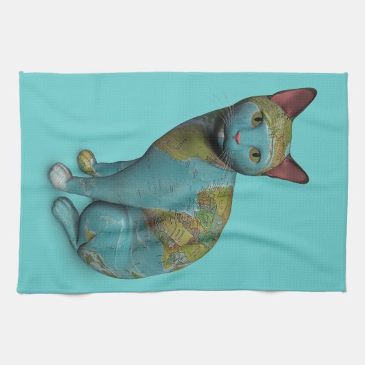 Katze Geschirrtuch (Horizontal)