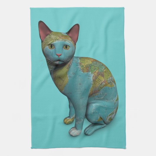 Katze Geschirrtuch (Vertikal)