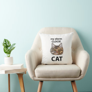 Katze Gesicht Mein Wecker Tabby Katze Kissen