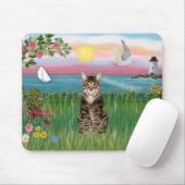 Katze (getigert) - Leuchtturm Mousepad (Mit Mouse)