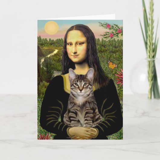 KATZE (Getigert) - Mona Lisa Karte (Vorderseite)
