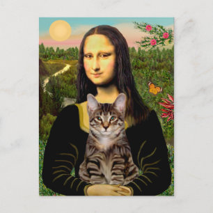 KATZE (Getigert) - Mona Lisa Postkarte