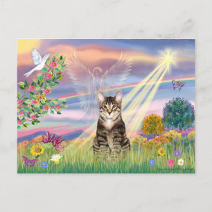 Katze (Getigert) - Wolkenengel Postkarte