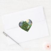 KATZE-GHOSTEN IN NEUN LEBENS FRIEDHOF, SPOOKY FOLK Herz-Aufkleber (Umschlag)