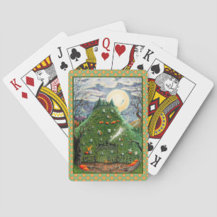 KATZE-GHOSTEN IN NEUN LEBENS FRIEDHOF, SPOOKY FOLK SPIELKARTEN