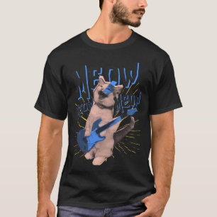 Katze Gitarre Gitarrist süß lustig T-Shirt