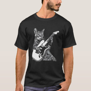 Katze Gitarrist Gitarre - Savannah Vater Mutter T-Shirt