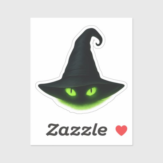 Katze - glühende Augen Aufkleber (Blatt)