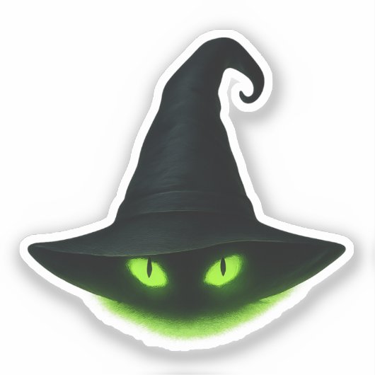 Katze - glühende Augen Aufkleber (Vorderseite)